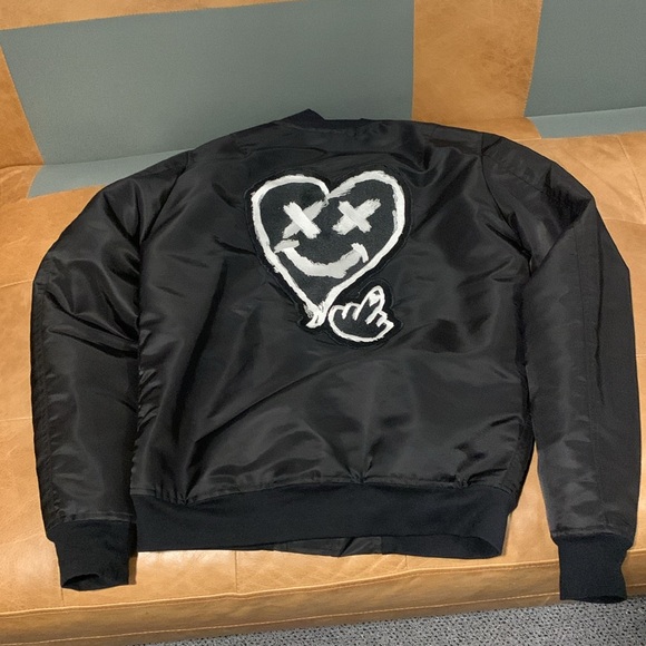 Unisex Dom Rebel biker style zip up sweater / jacket - Picture 5 of 6